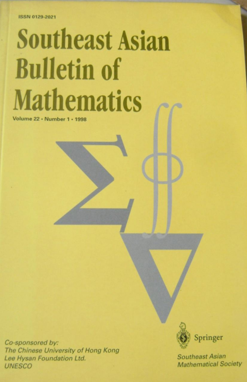 Southeast Asian Bulletin Of Mathematics